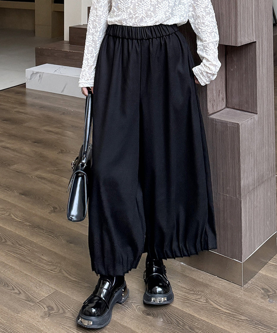 Cropped wide pants