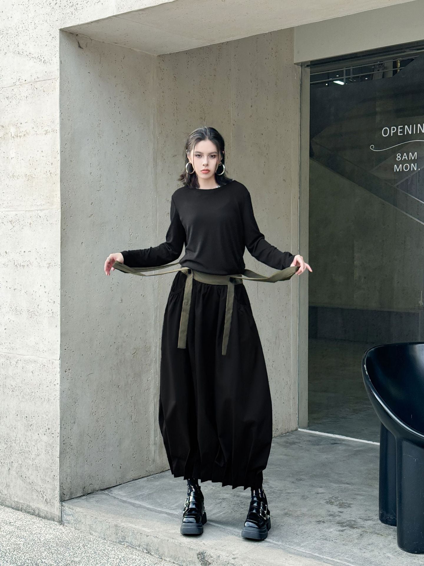 Hem Tuck Suspender Skirt