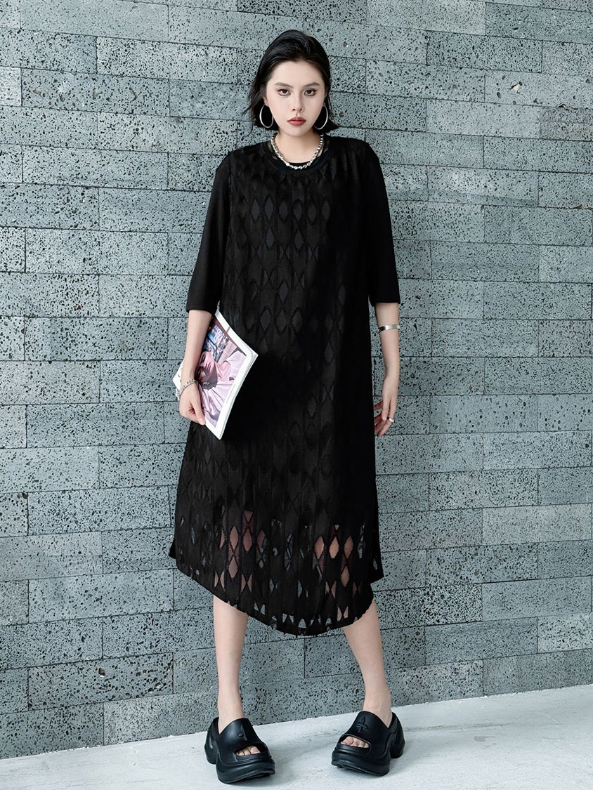 ダイヤメッシュドレス