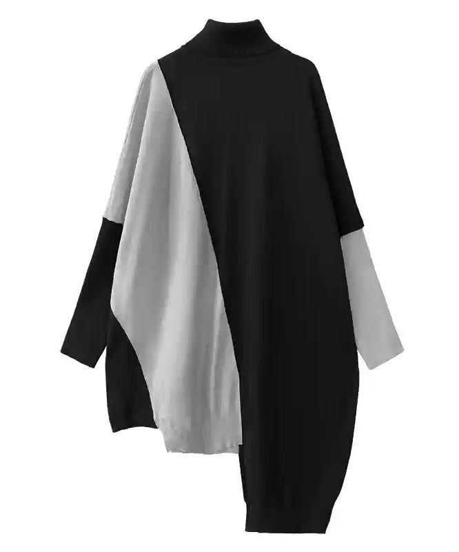 Two-tone knit dress