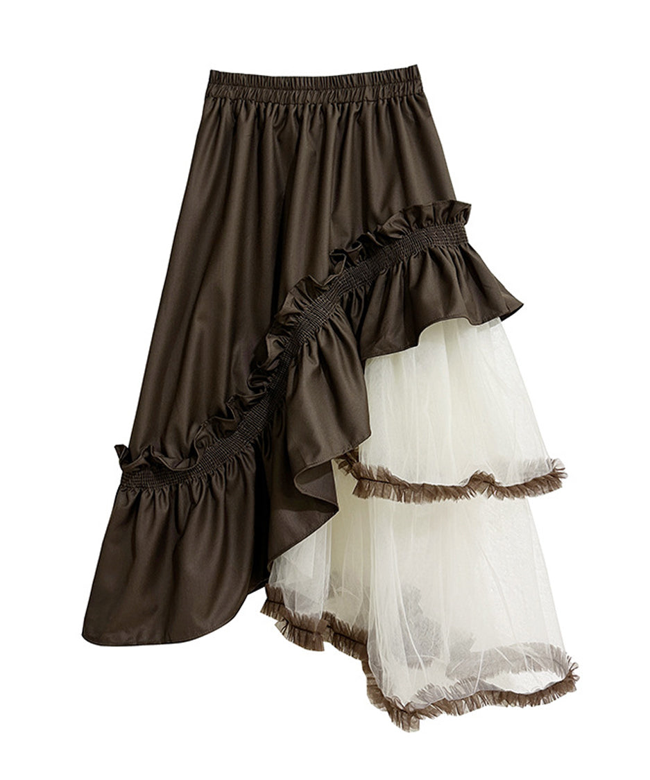 tulle layered skirt