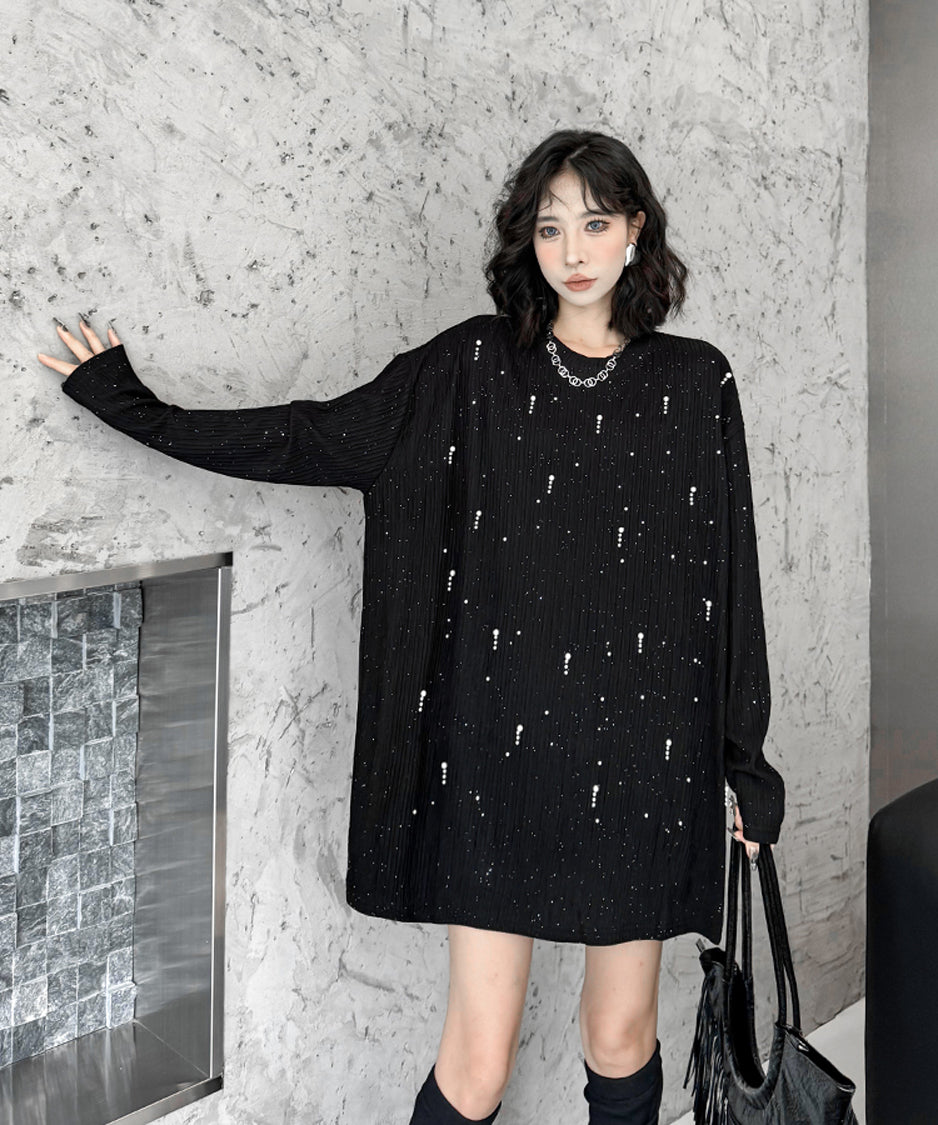 Pearl loose silhouette top