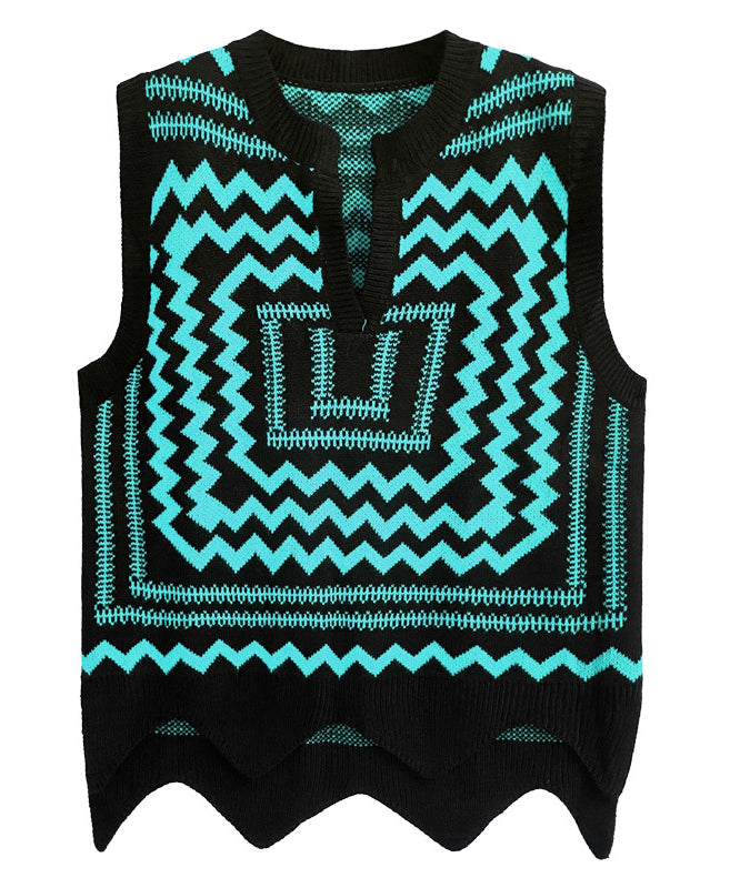 V-neck knit vest