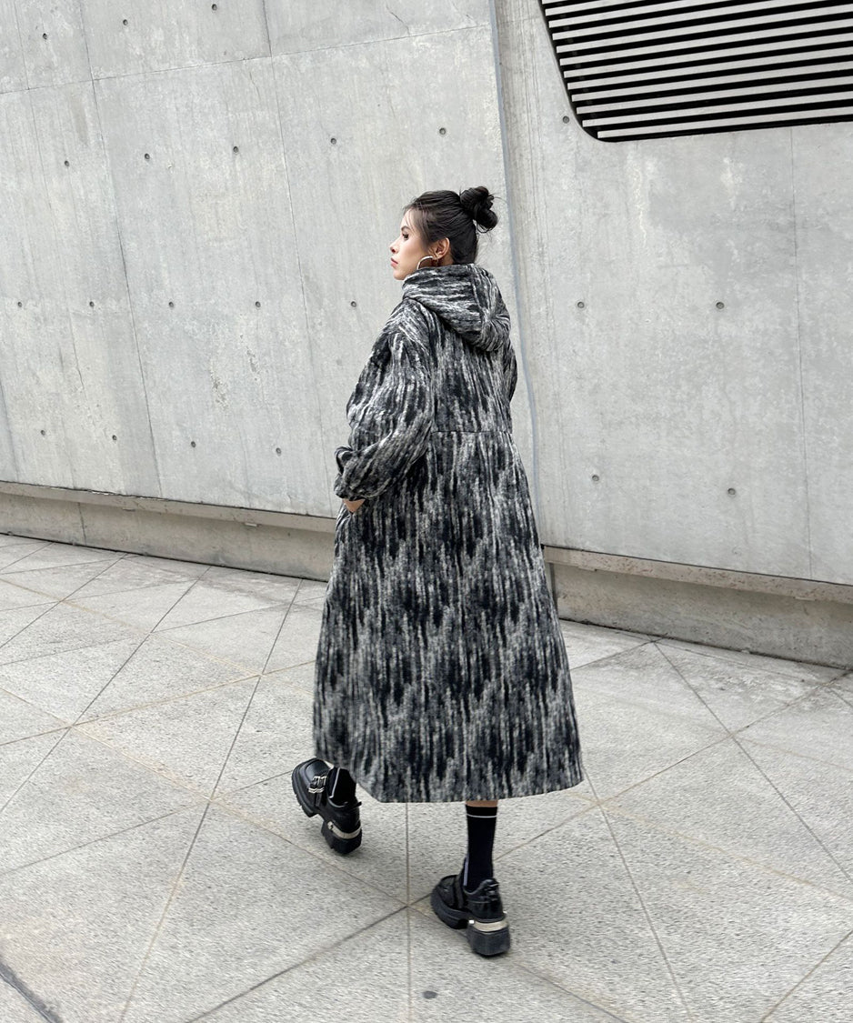 Brushed Hoodie Coat