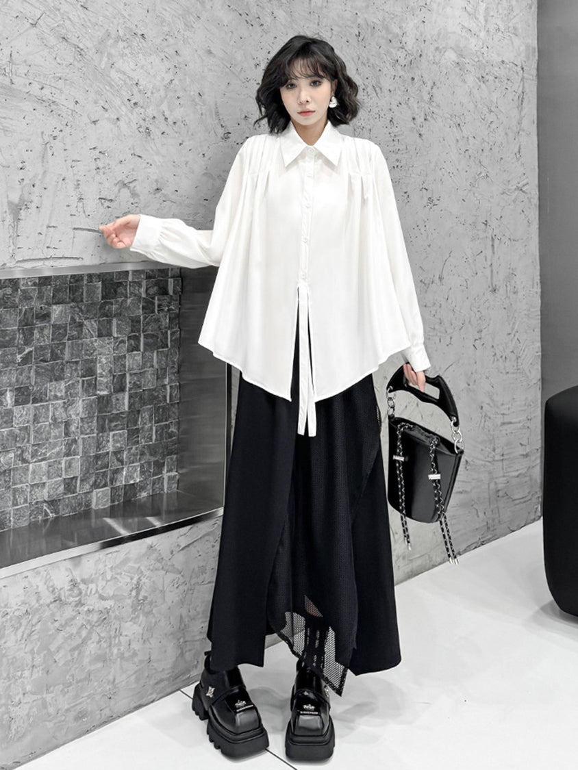 Center slit blouse