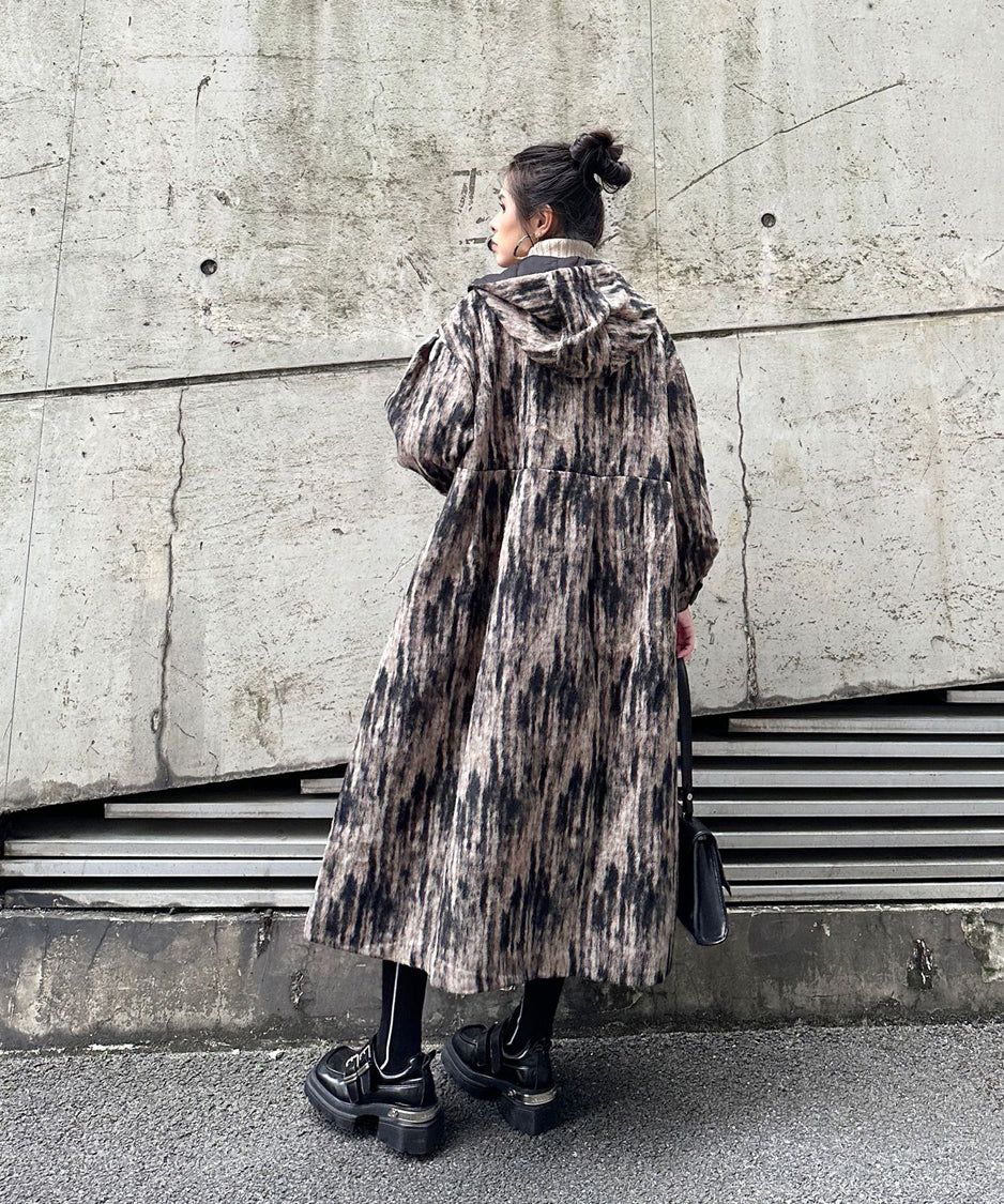 Brushed Hoodie Coat