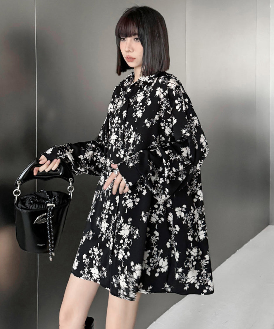 Printed loose blouse