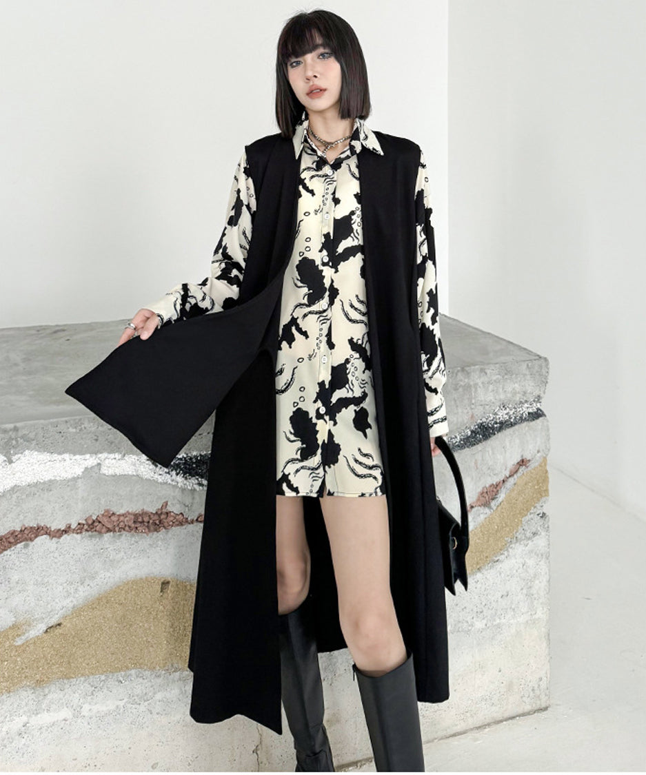 Printed loose blouse