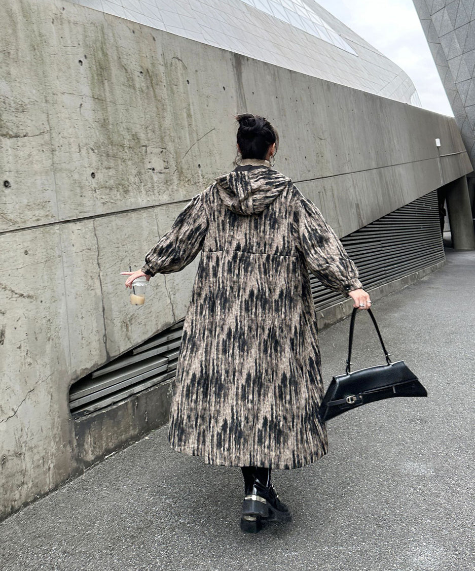 Brushed Hoodie Coat