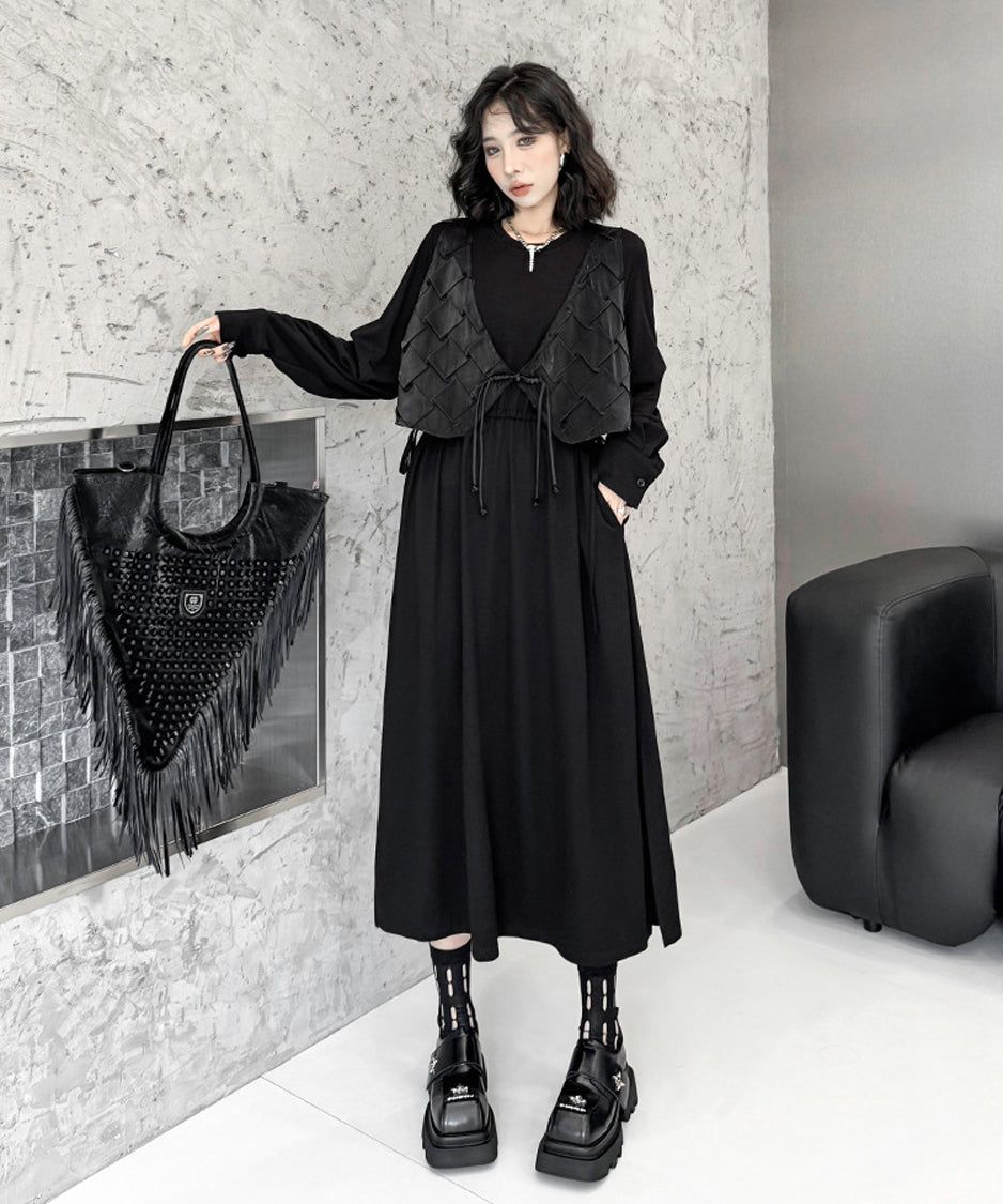 Stitched Vest Dress