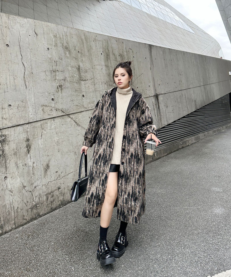 Brushed Hoodie Coat
