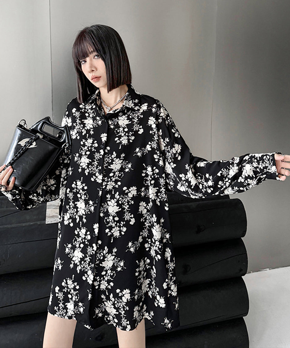 Printed loose blouse