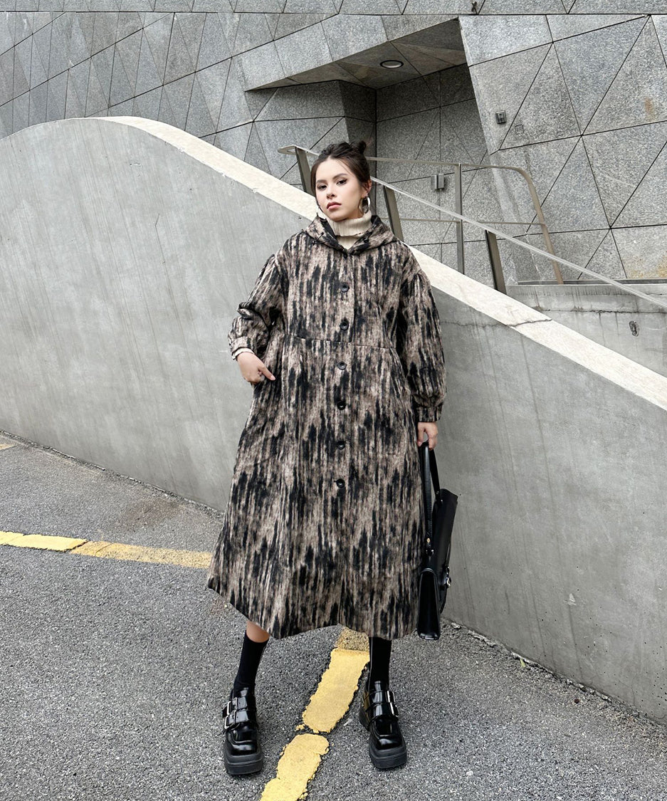 Brushed Hoodie Coat