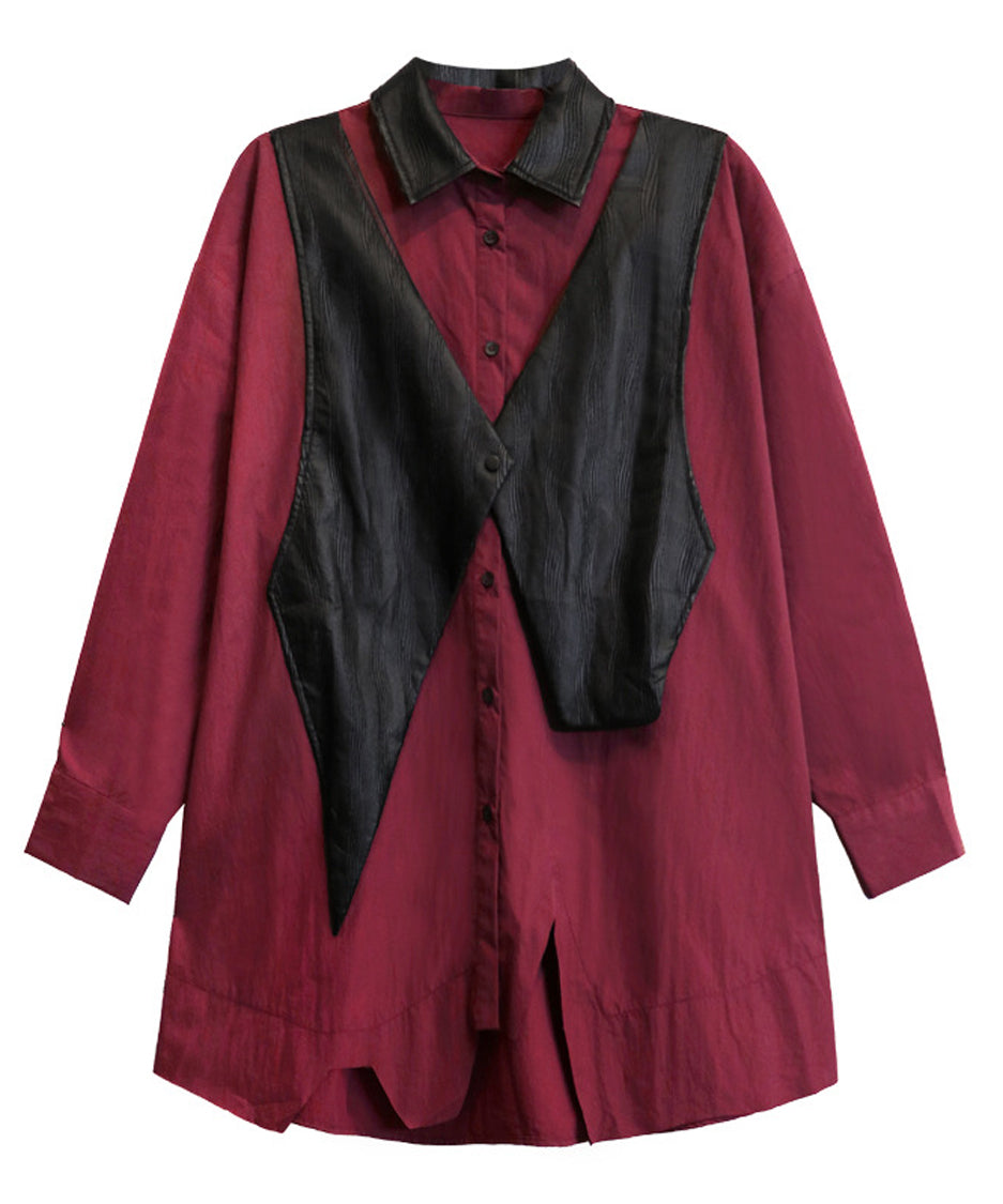 Zigzag cut loose blouse