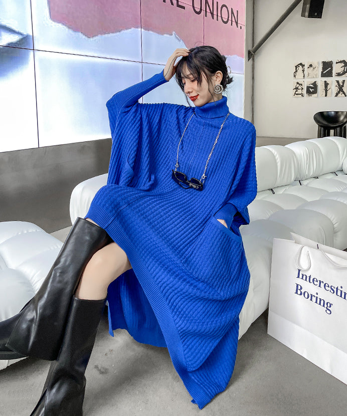 Bat sleeve knit dress