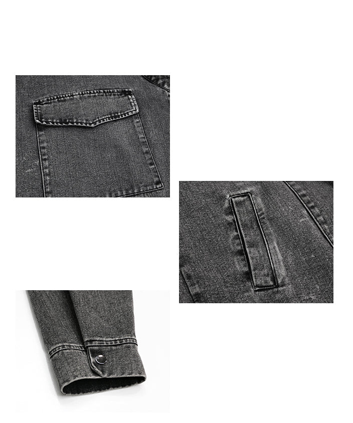 Distressed denim jacket