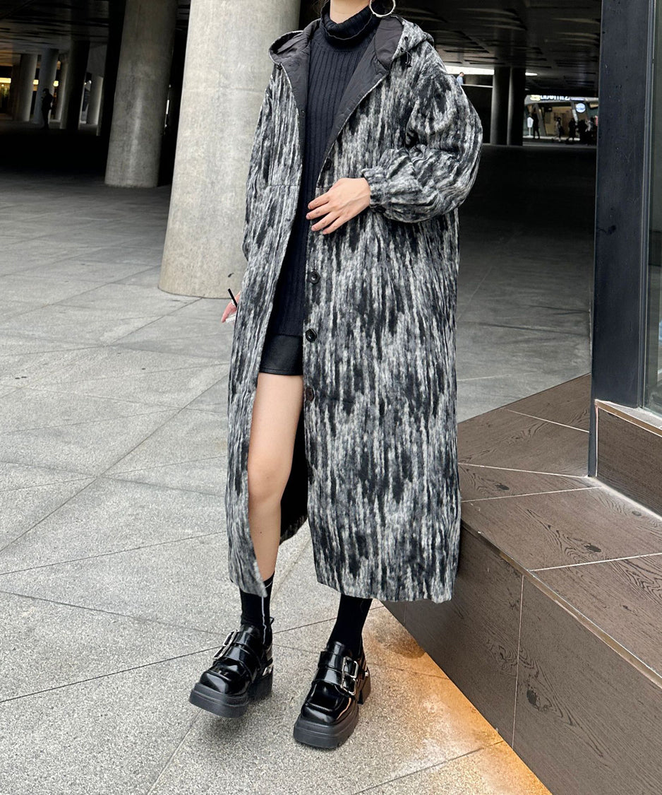 Brushed Hoodie Coat