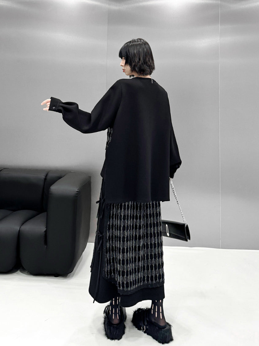 メッシュステッチトップス&スカート