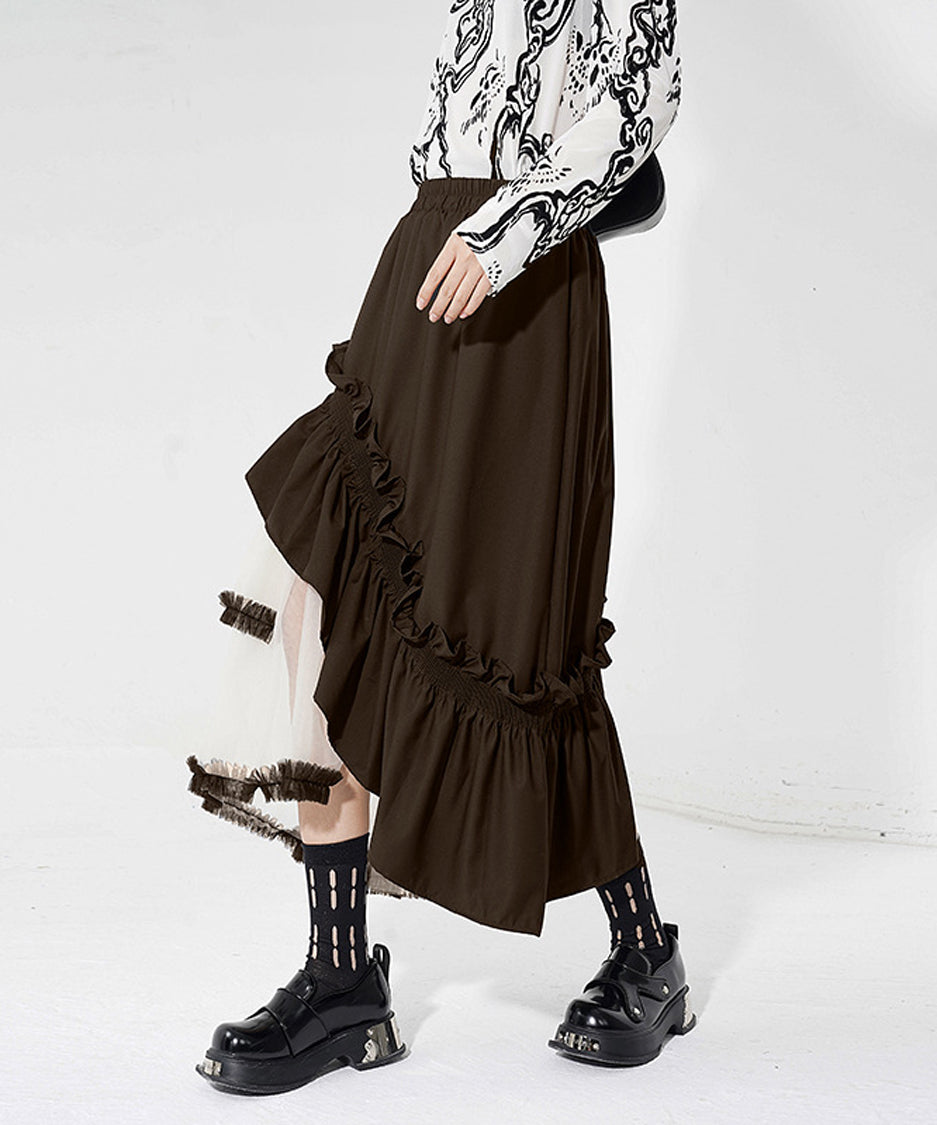 tulle layered skirt