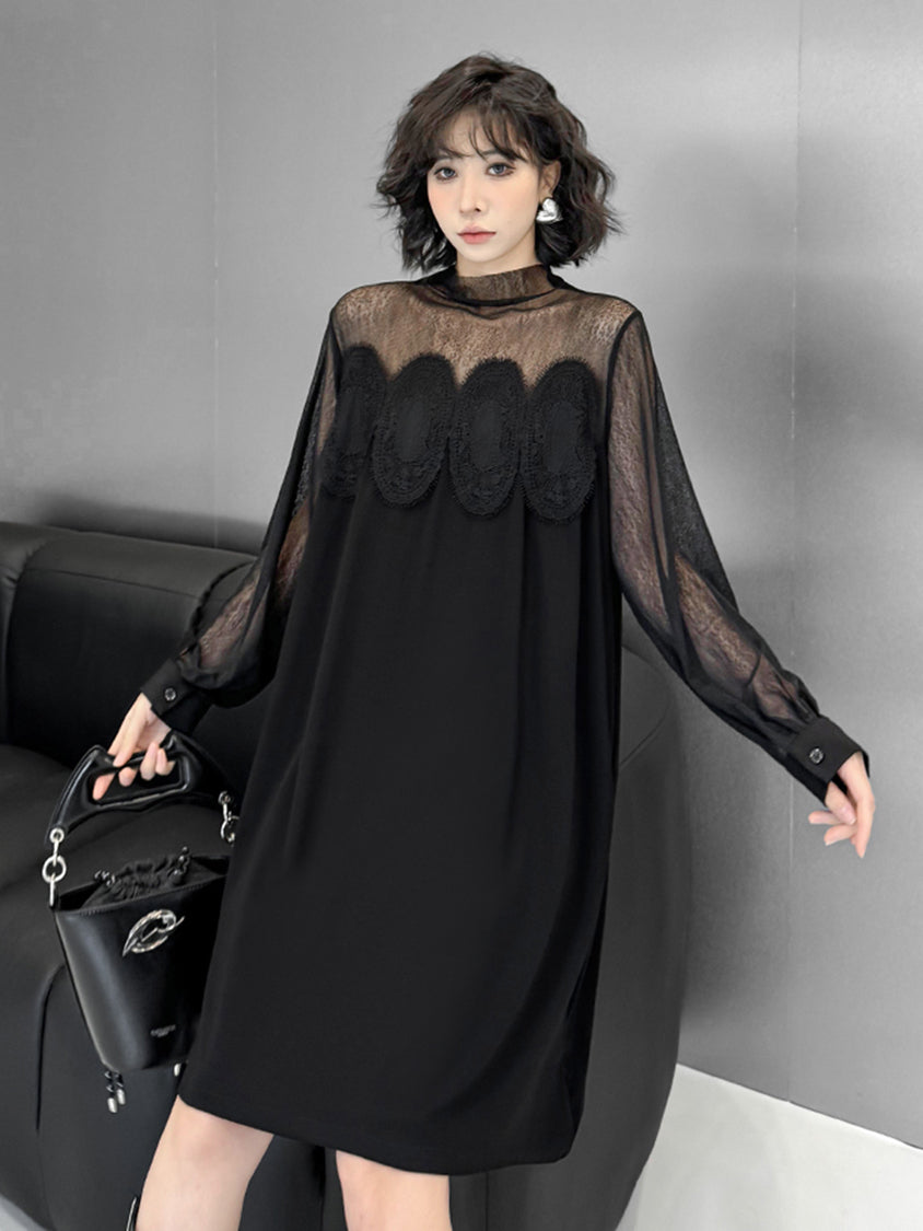 mesh split dress