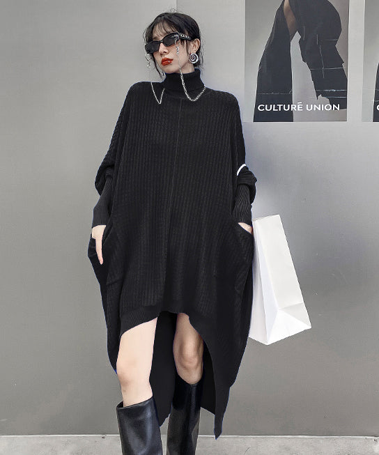 Bat sleeve knit dress