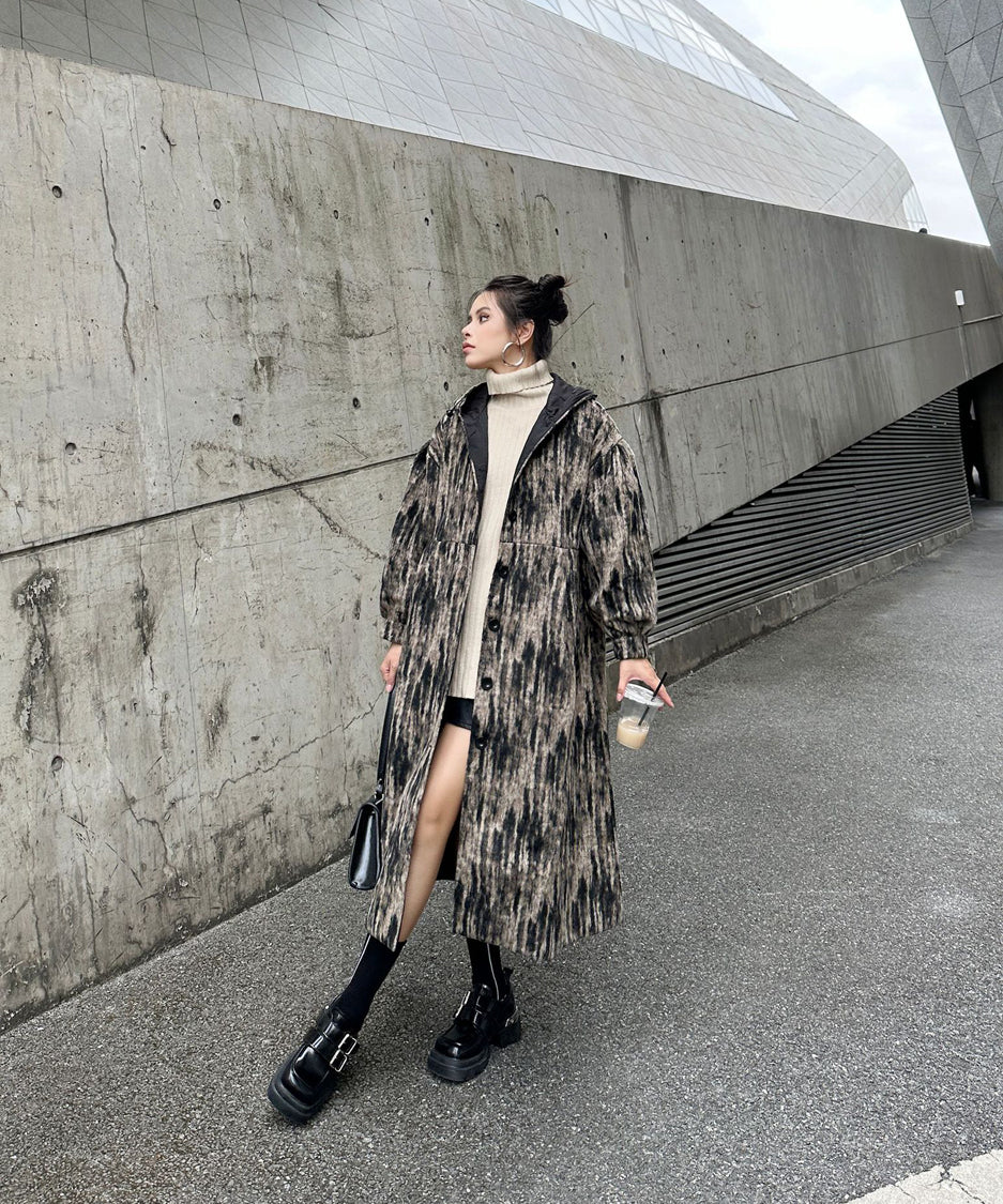 Brushed Hoodie Coat