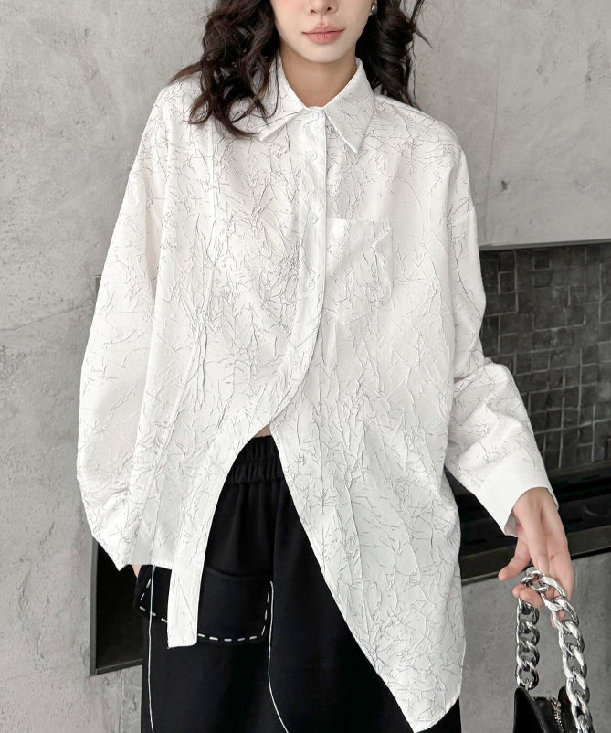 Wrinkle print blouse