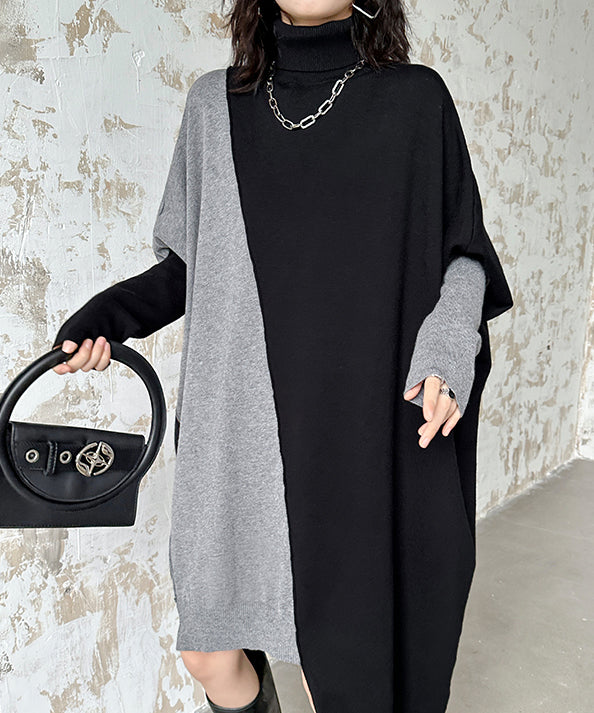 Two-tone knit dress