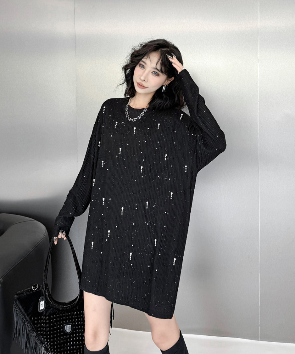 Pearl loose silhouette top