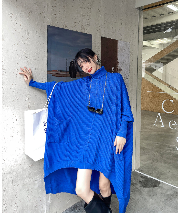 Bat sleeve knit dress