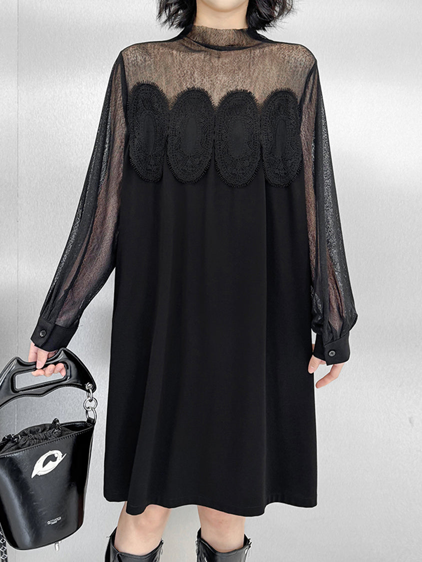mesh split dress