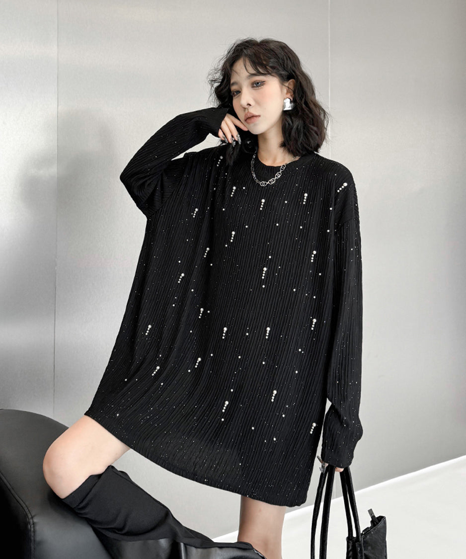 Pearl loose silhouette top
