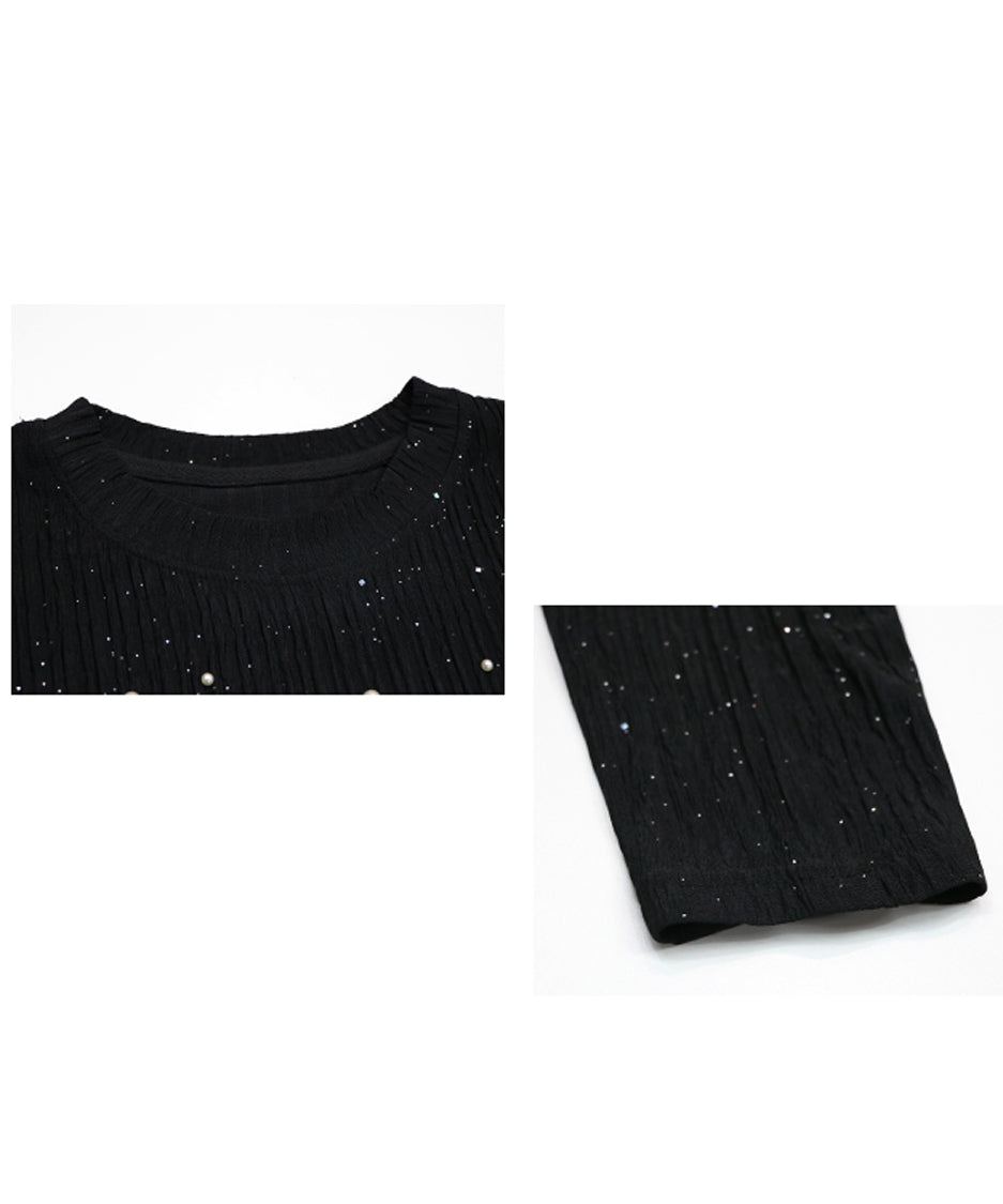 Pearl loose silhouette top