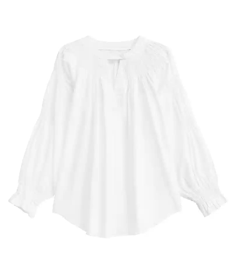 shirred blouse