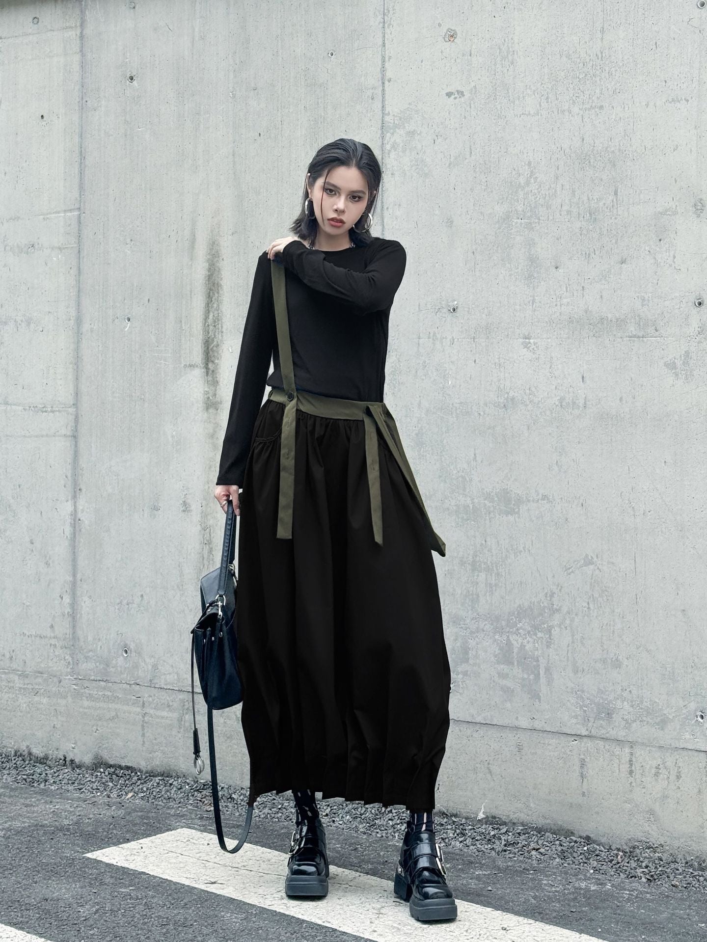 Hem Tuck Suspender Skirt