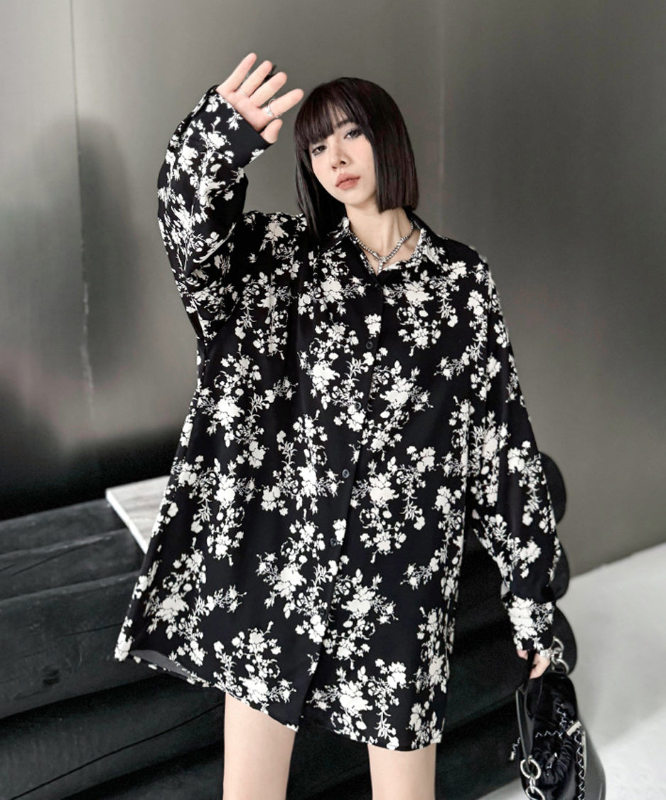 Printed loose blouse