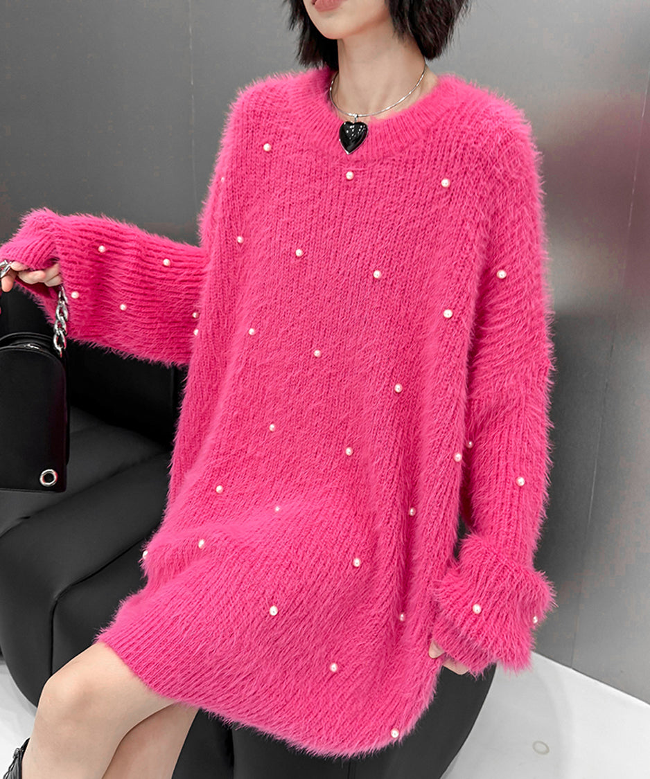 Pearl mohair loose knit