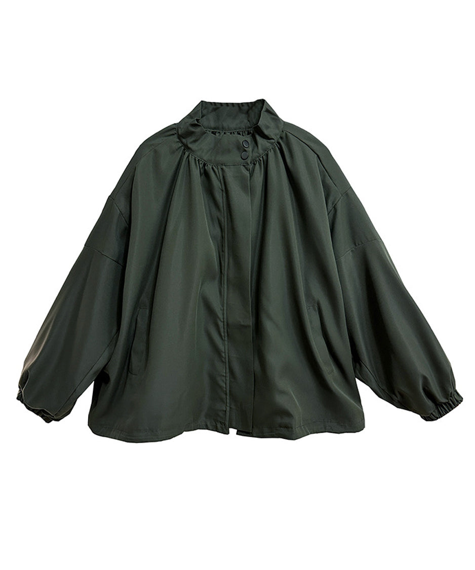 Bat Sleeve Zipper Blouson