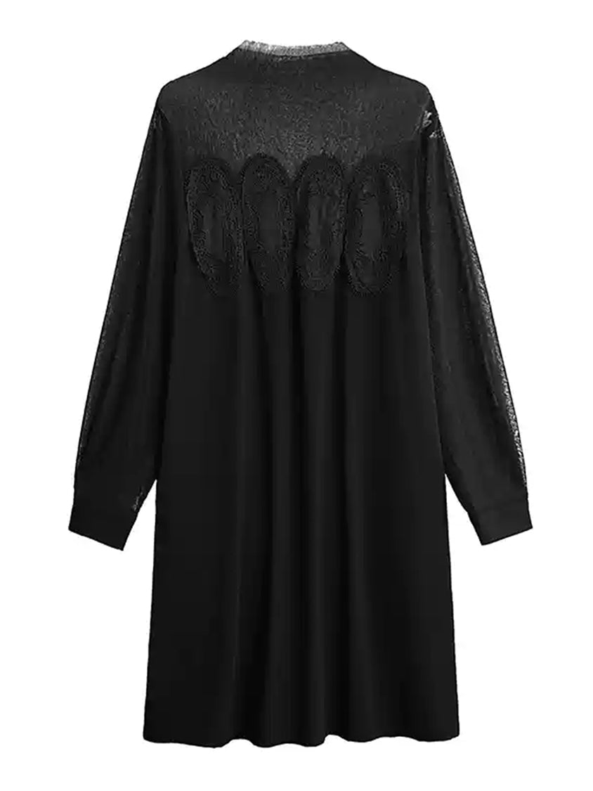 mesh split dress