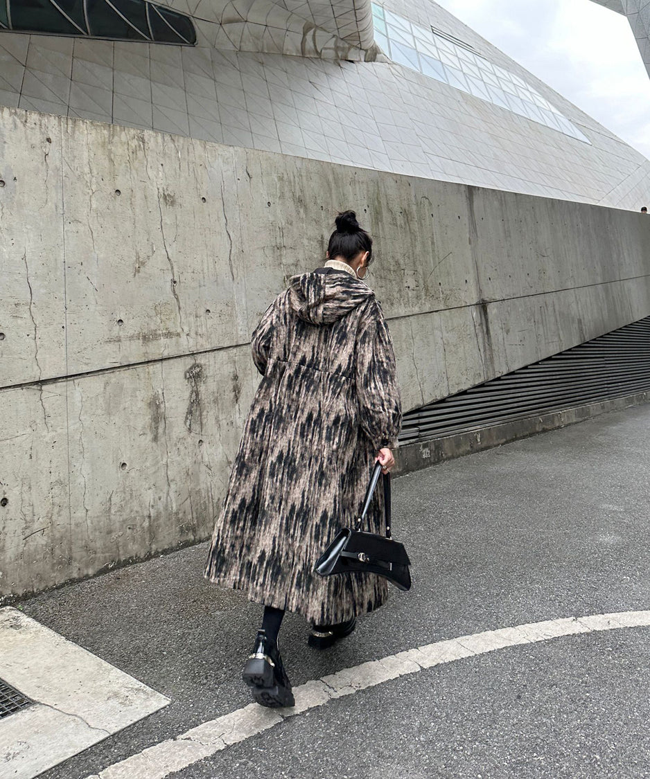Brushed Hoodie Coat