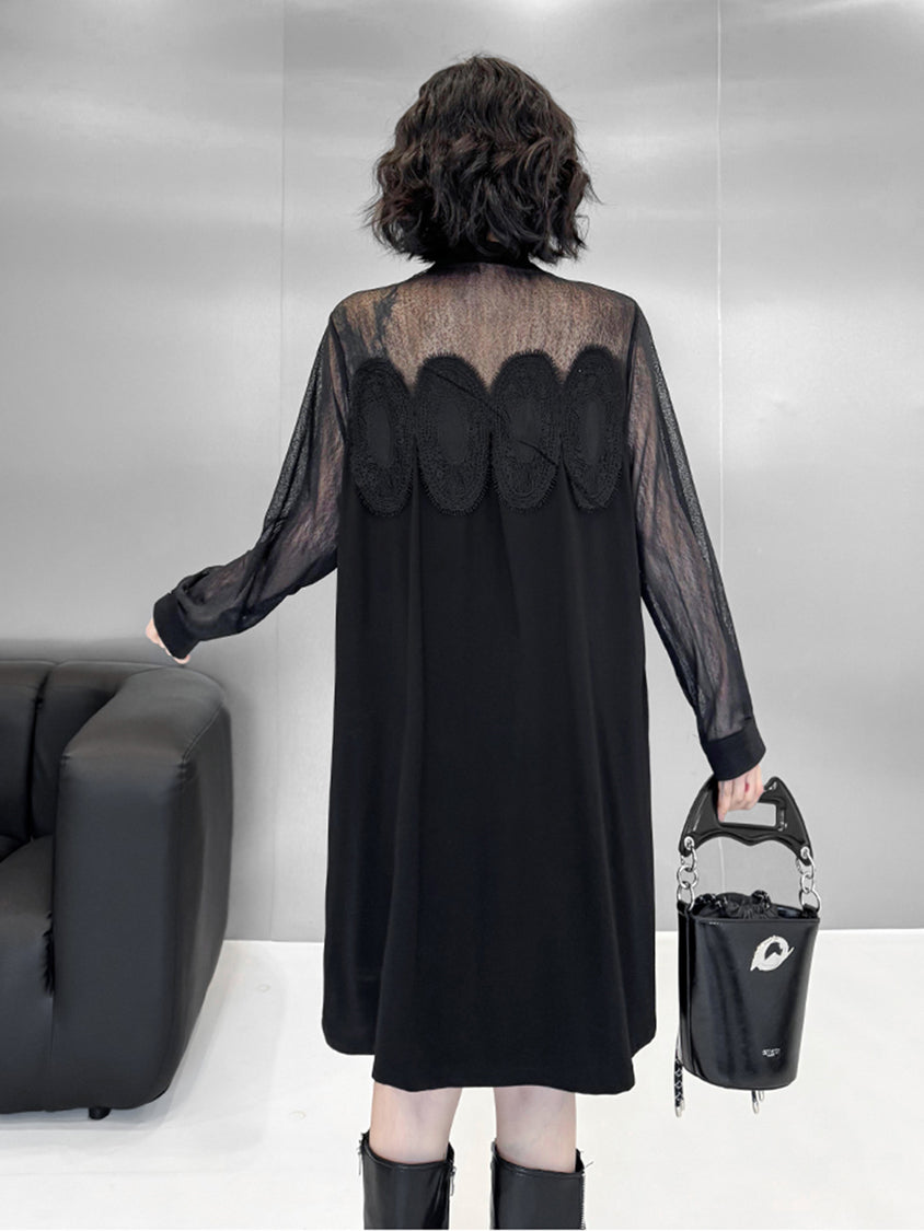 mesh split dress
