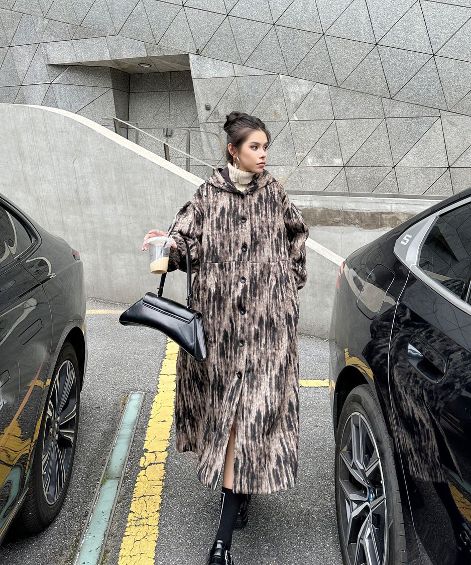 Brushed Hoodie Coat