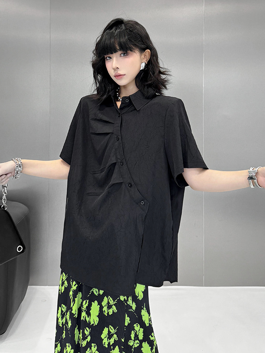 フォールドデザインシャツ