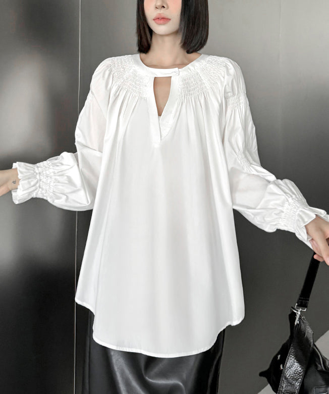 shirred blouse