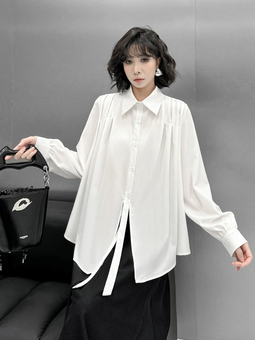 Center slit blouse