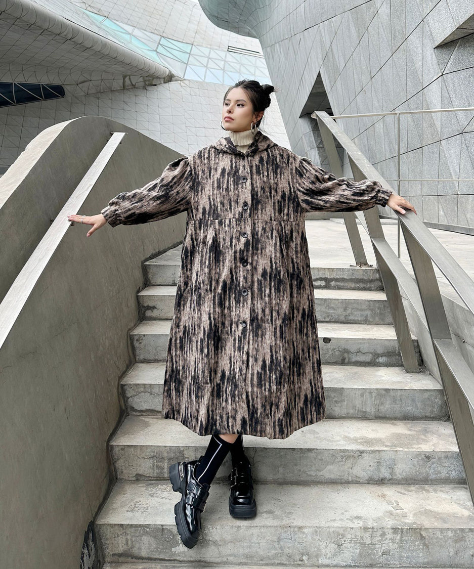 Brushed Hoodie Coat