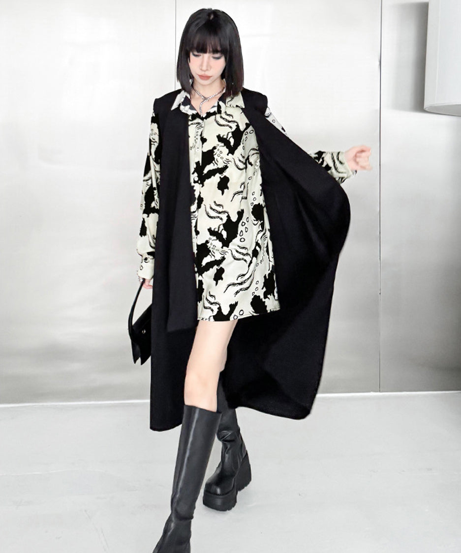 Printed loose blouse