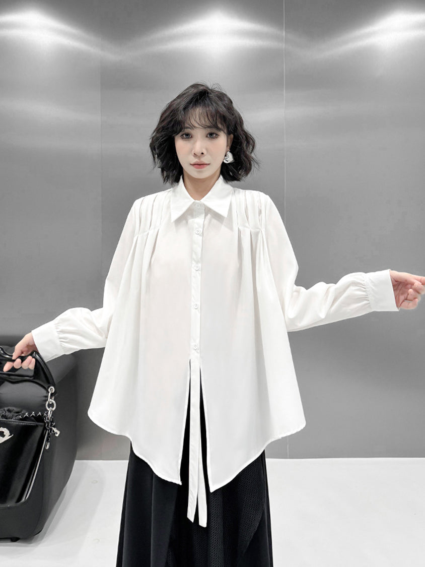 Center slit blouse