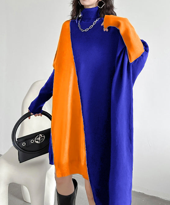 Two-tone knit dress
