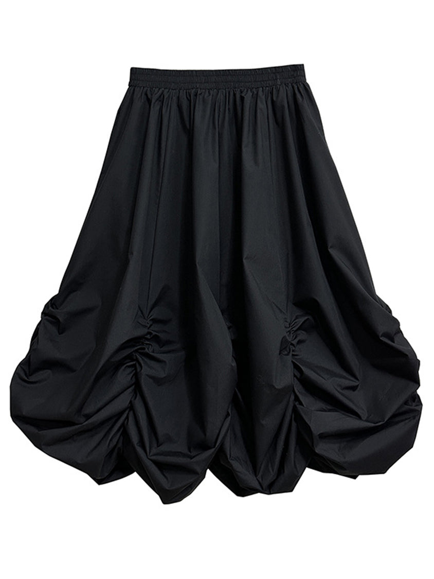 Gathered balloon skirt